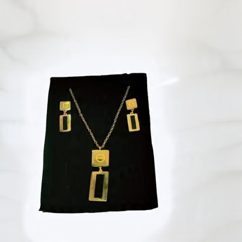 Elegant Gold Necklace & Earring Jewelry Set