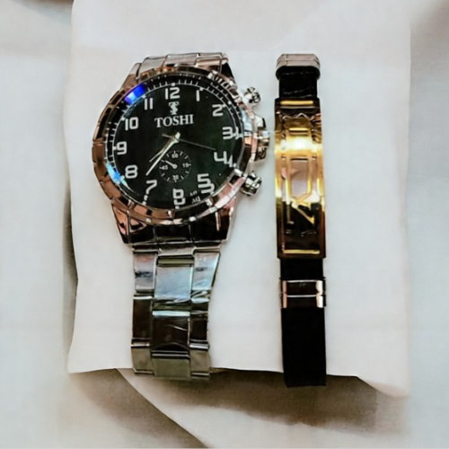 watch for man with bracelet